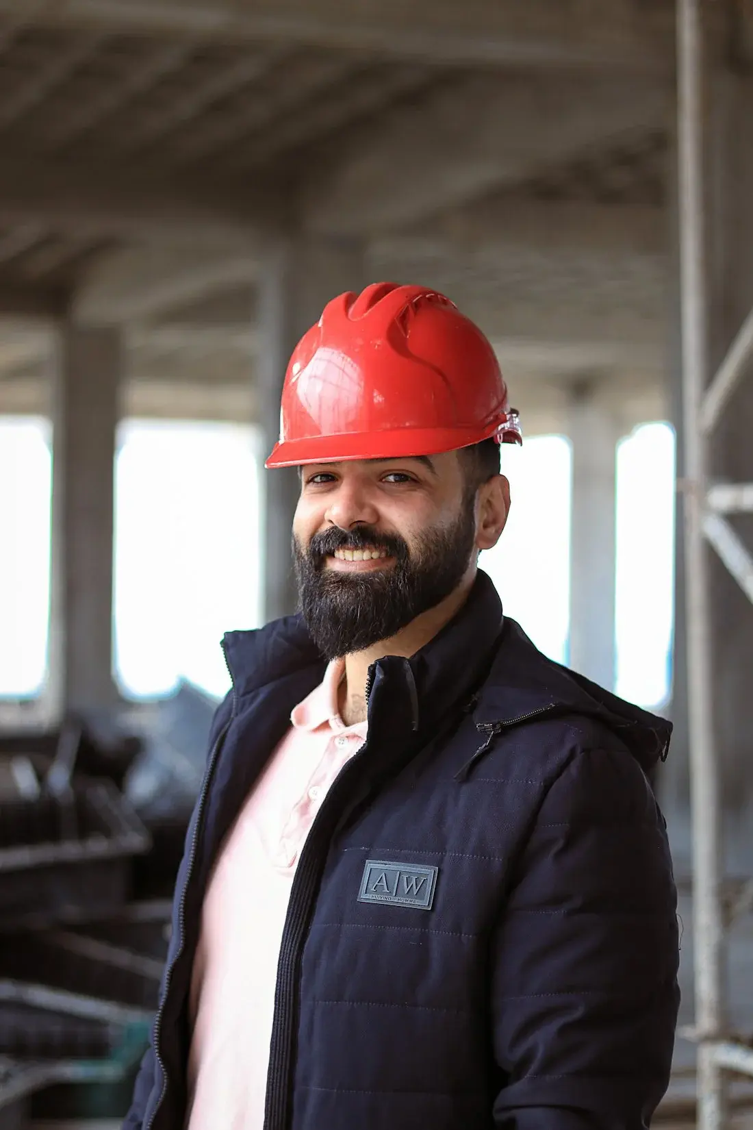 Construction worker in a hard hat